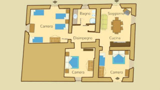 Floor plan of the large apartment