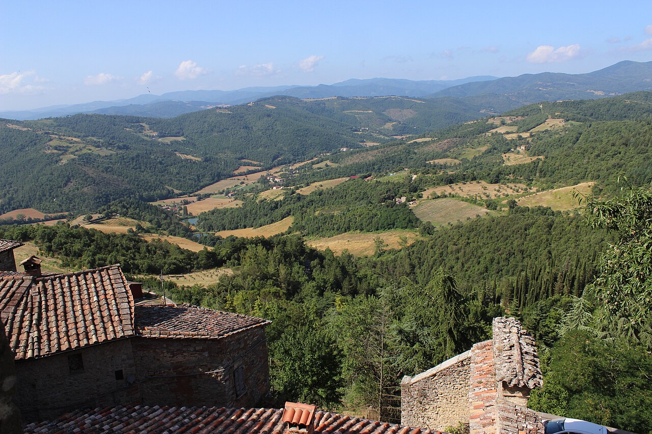 Vista sulle colline da Monte Santa Maria Tiberina