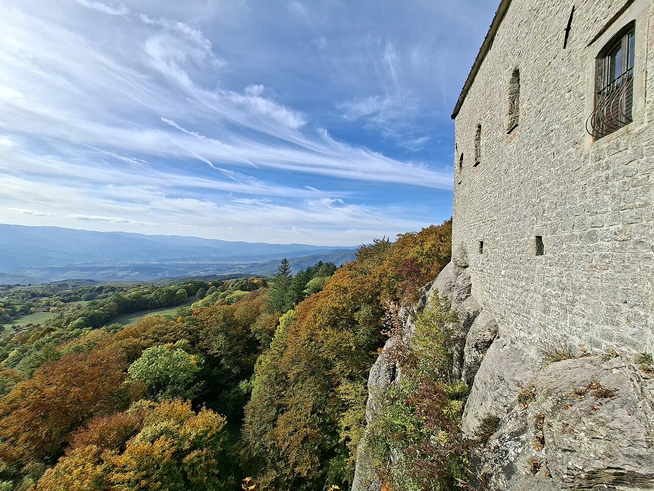 Panorama sul Casentino dal Santuario della Verna